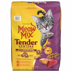 Meow Mix Tender Centers Dry Cat Food with Basted Bites, Chicken & Tuna Flavors
