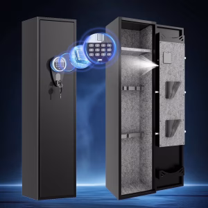 CXUZCZ 52" Large Fireproof Safe Box, Fingerprint Digital Home Safe with Dual Alarm System